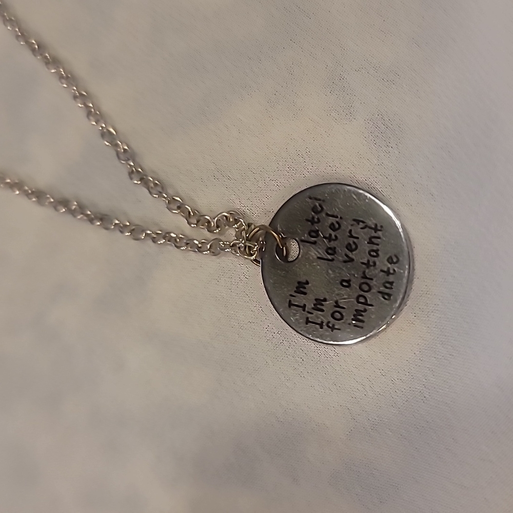 Alice in Wonderland quote necklace